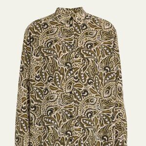NWT Matteau Paisley Silk Shirt